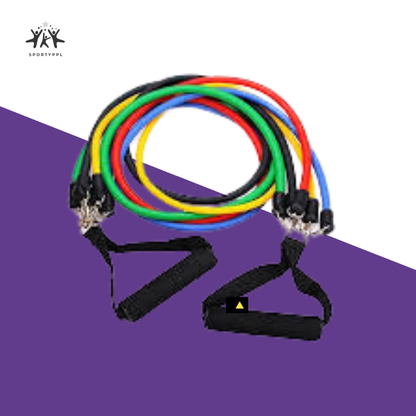 11-Piece Resistance Bands Set - Portable Fitness Equipment