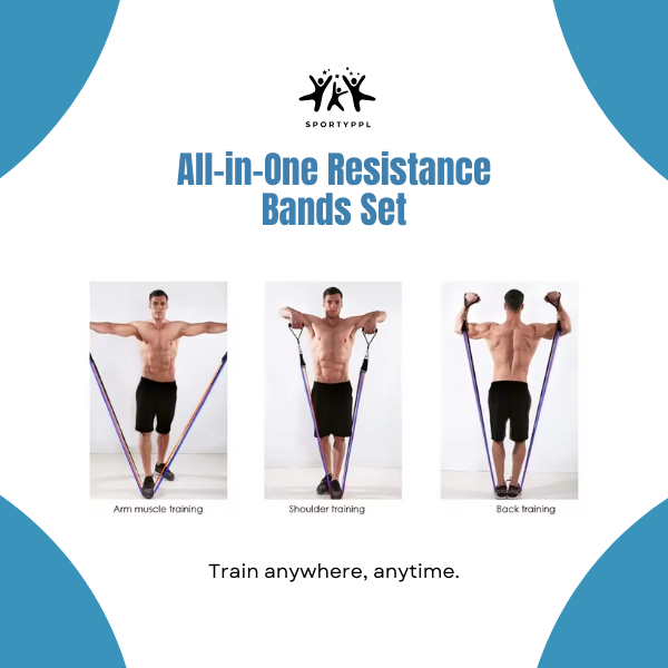 11-Piece Resistance Bands Set - Portable Fitness Equipment