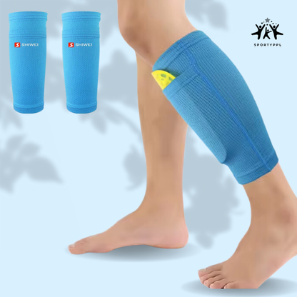 Soccer Shin Guard Pads and Sports Knee Pads - Anti-Sprain Compression Calf Sleeve Socks for Adults and Kids | Football Leg Support