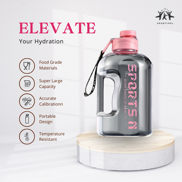 Large Capacity Sports Water Bottle - 1.7L/2.7L