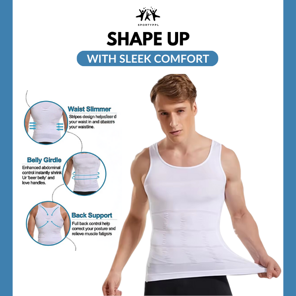 Men's Slimming Body Shaper Vest - Tummy Control Compression Tank Top